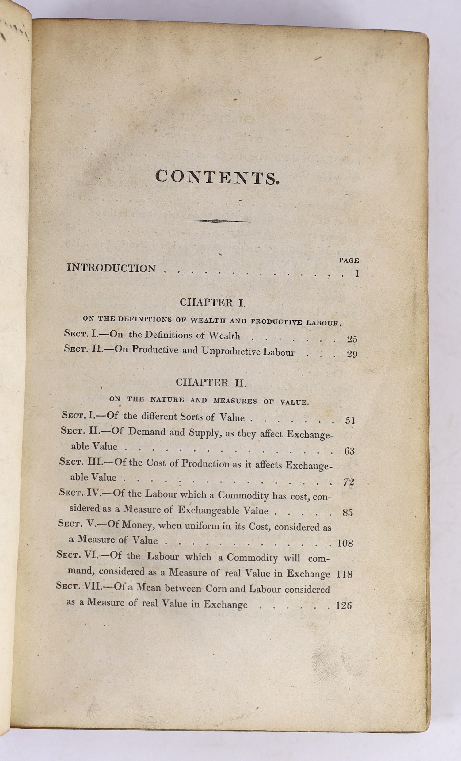 Malthus, Rev. Thomas R. - Principles of Political Economy Considered. With a view to their practical application. First Edition.